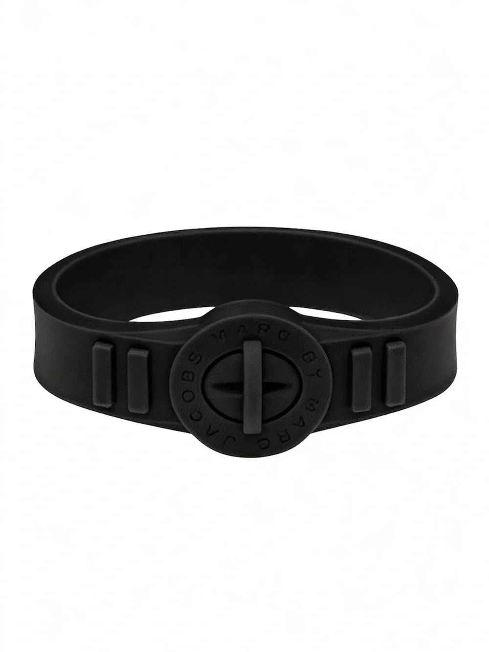 🆕Marc By Marc Jacobs Black Silicone Rubber Turnlock Bracelet